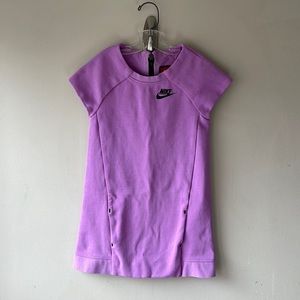 NIKE SPORTSWEAR Tech Fleece Shirt Dress Purple Girls Size 6x